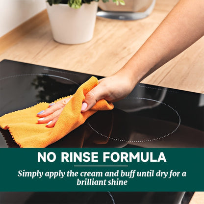 Glass and Ceramic Cooktop Cleaner and Polish in a Five-Pack Set for Routine Care of Smooth Cooking Surfaces