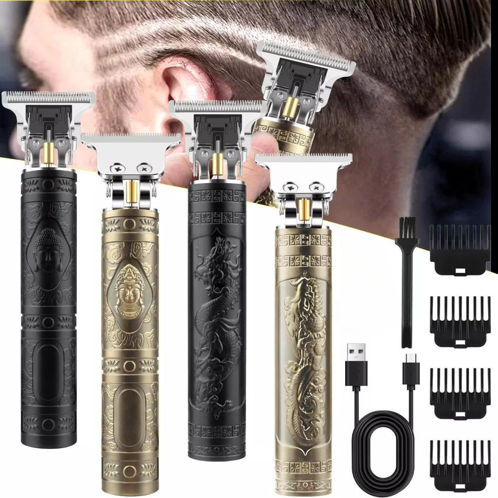 Electric Hair Clipper & Beard Trimmer Set for Men – USB Rechargeable Cordless Haircut Kit with 4 Guide Combs | Professional Home Barber Grooming Tool | Perfect Father's Day & Birthday Gift for Him