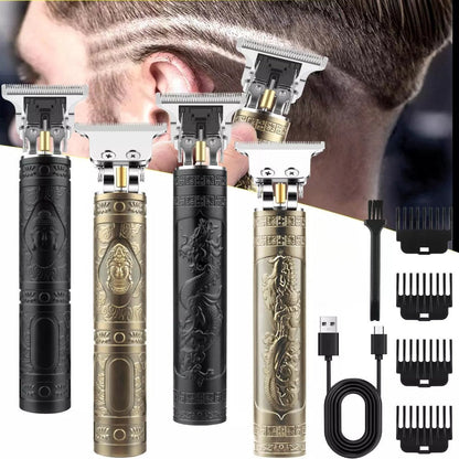 Electric Hair Clipper & Beard Trimmer Set for Men – USB Rechargeable Cordless Haircut Kit with 4 Guide Combs | Professional Home Barber Grooming Tool | Perfect Father's Day & Birthday Gift for Him