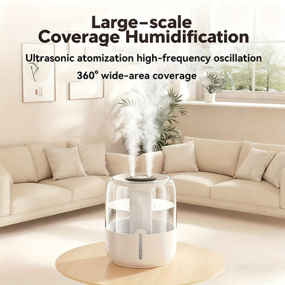 Humidifier 6.8L Top-Fill Dual-Mist Model with 10/20-Hour Spray Modes and Low-Water Auto Stop