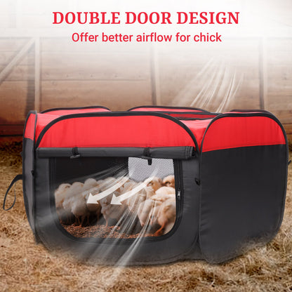 Chicken Brooder Tent Bundle | Chick Playpen Feeder Waterer Perch Kit