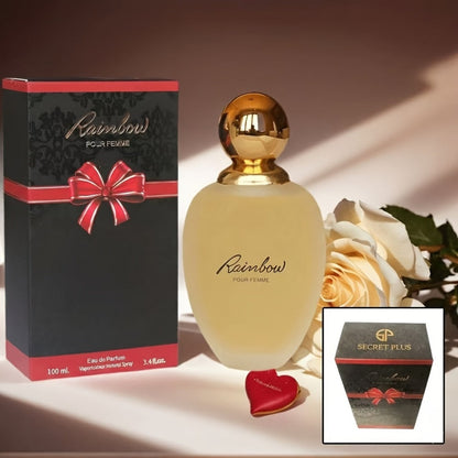 Lady Rainbow Eau de Parfum Spray, 100 ml Frosted Bottle with Gold-Tone Cap and Matching Red Box