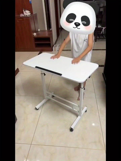 32-Inch Foldable Standing Desk with Adjustable Height and Rolling Wheels for Home Office detail image - detail view 13
