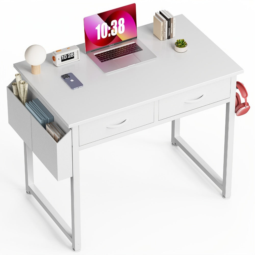 32-Inch Makeup Vanity Desk, Lighted Makeup Table for Dressing and Daily Routines detail image - detail view 3