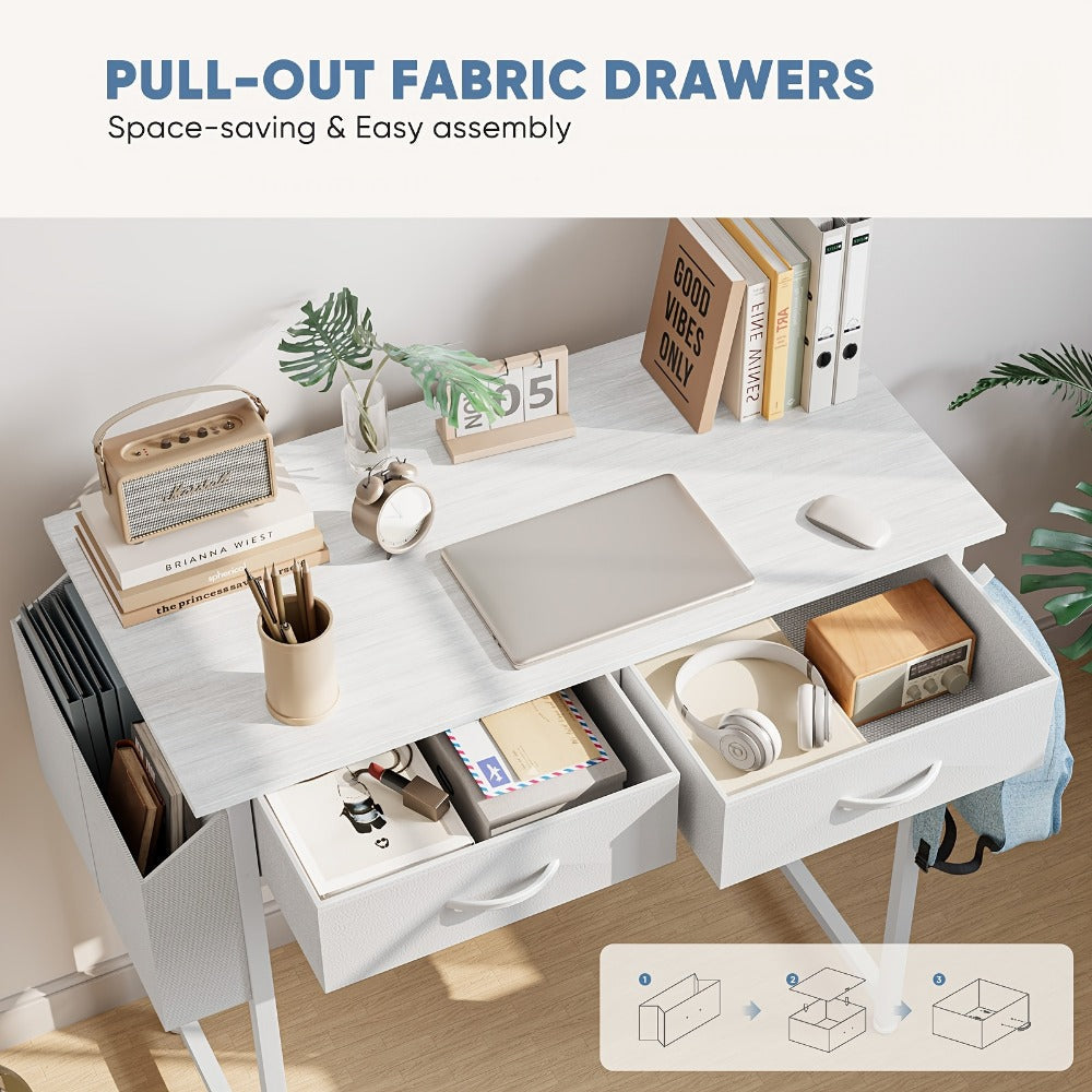 32-Inch Makeup Vanity Desk, Lighted Makeup Table for Dressing and Daily Routines detail image - detail view 6