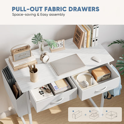 32-Inch Makeup Vanity Desk, Lighted Makeup Table for Dressing and Daily Routines detail image - detail view 6