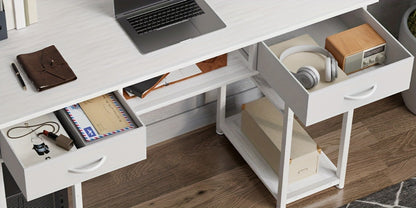 32-Inch Metal Computer Desk, Writing and Study Desk for Work, Display, and Everyday Use detail image - detail view 20