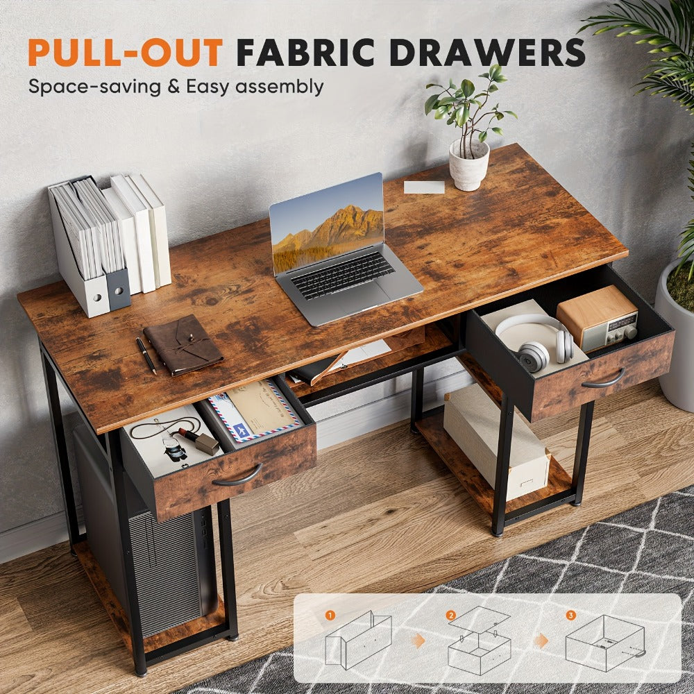 32-Inch Metal Computer Desk, Writing and Study Desk for Work, Display, and Everyday Use detail image - detail view 4
