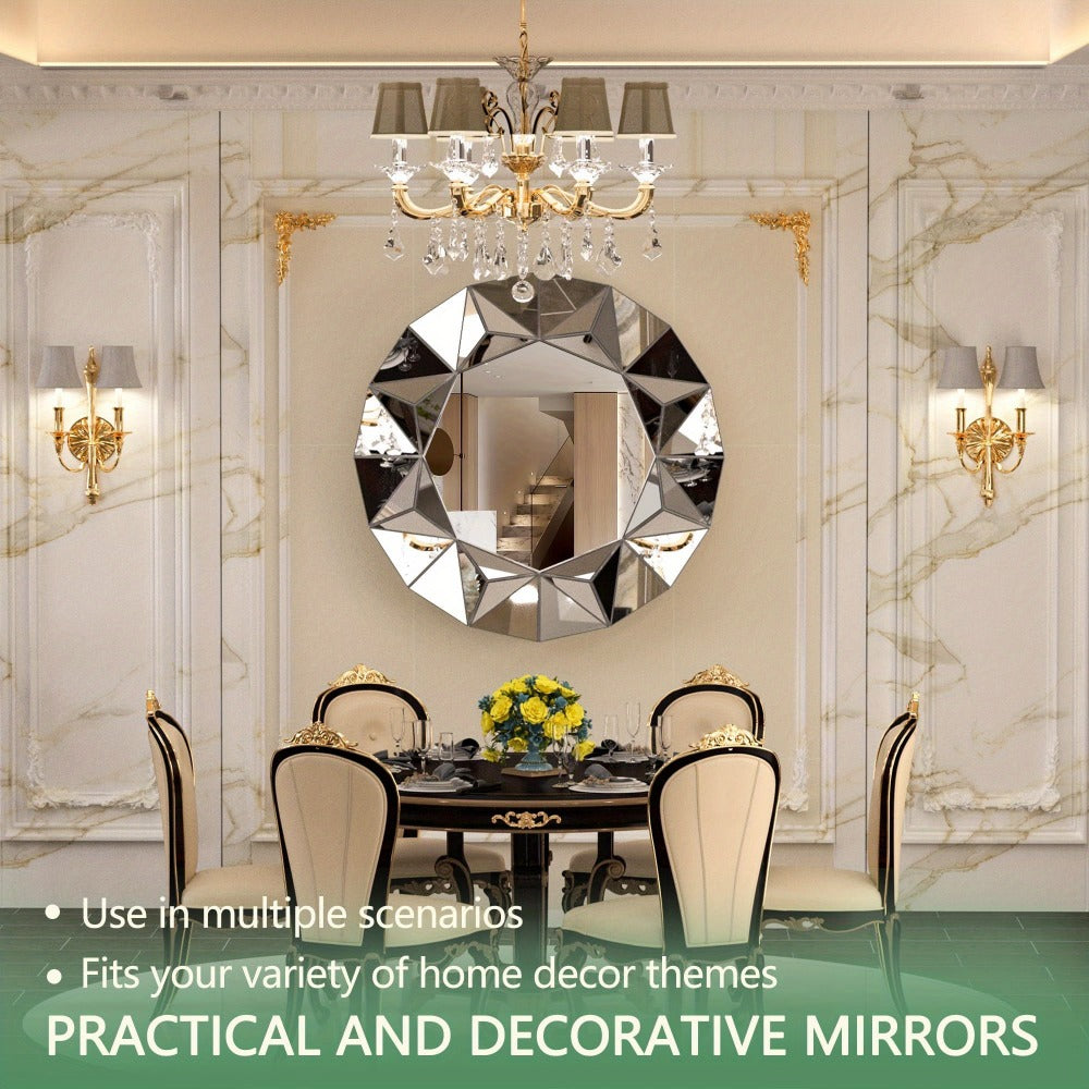 32-Inch Round Bathroom Mirror for Dressing and Daily Routines detail image - detail view 6