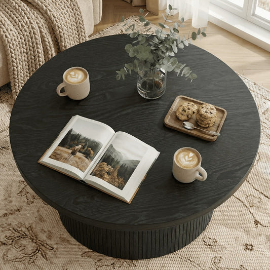 32-Inch Round Coffee Table, Modern Accent Table for Work, Display, and Everyday Use detail image