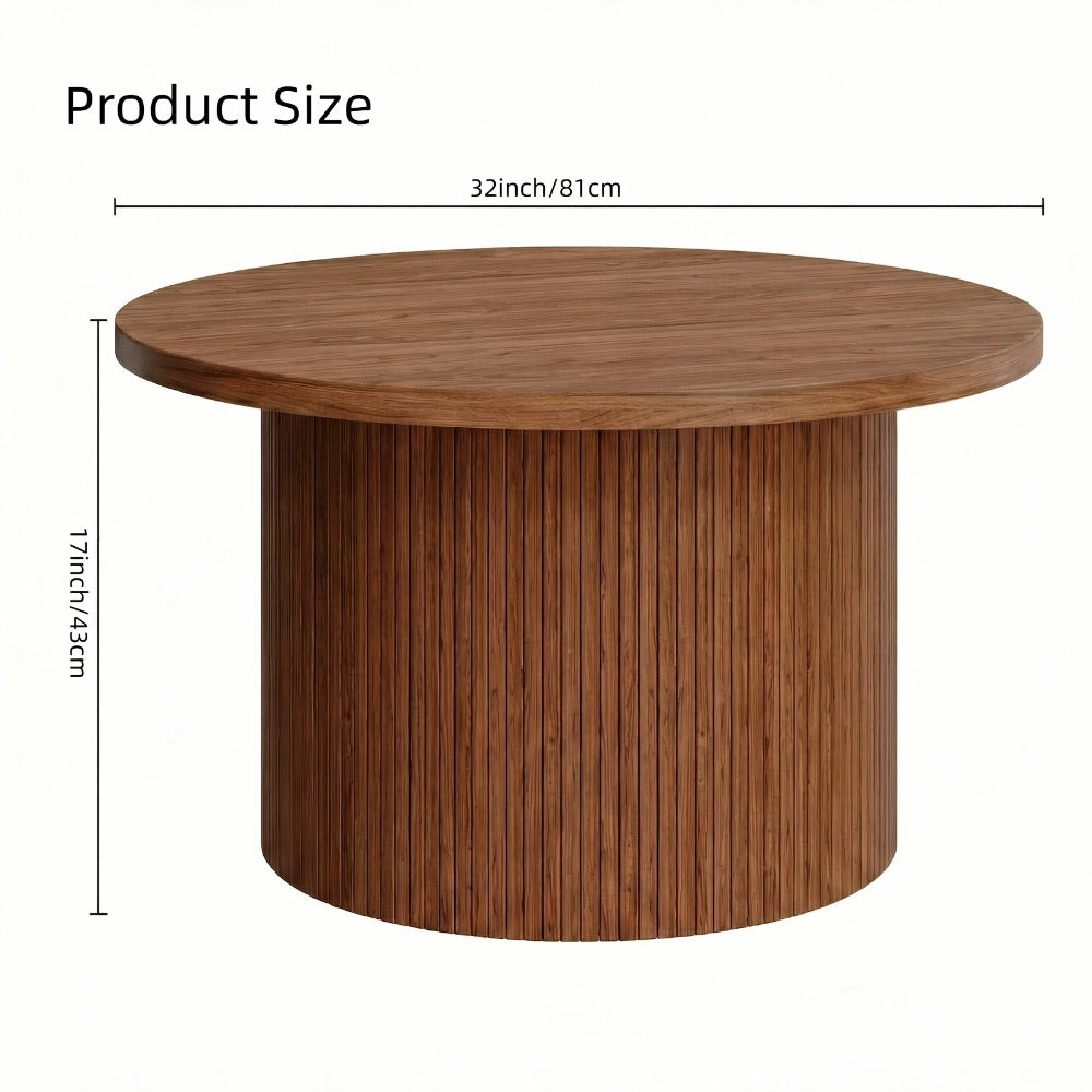 32-Inch Round Coffee Table, Modern Accent Table for Work, Display, and Everyday Use detail image - detail view 7