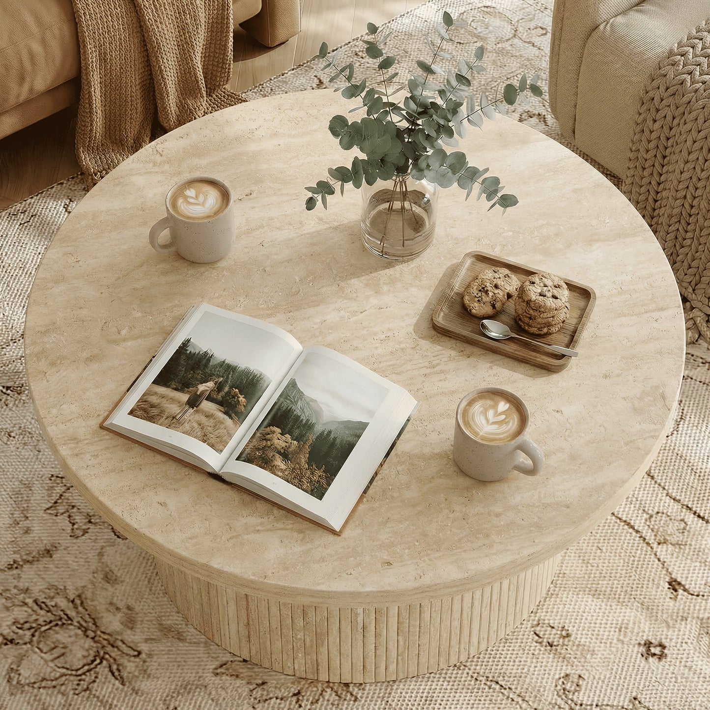 Coffee Table shown in the Travertine Texture CoffeeTable option