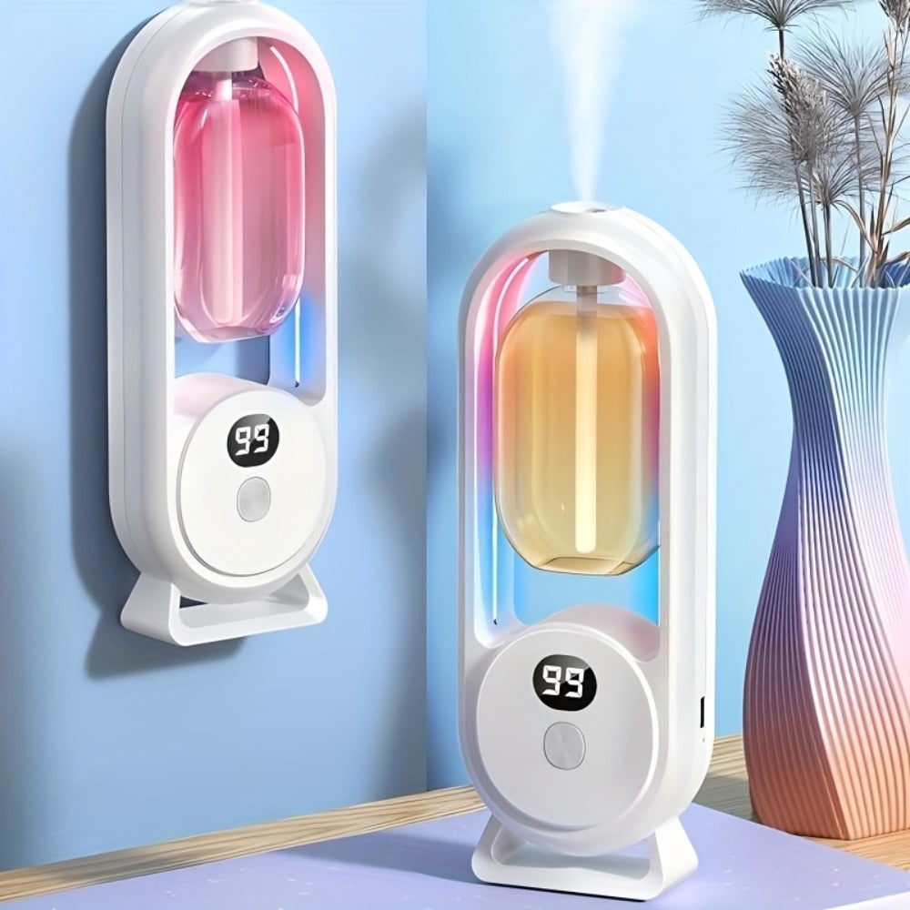 USB Essential Oil Diffuser with Five-Level Display, Multicolor Light and One-, Three- or Five-Bottle Bundles
