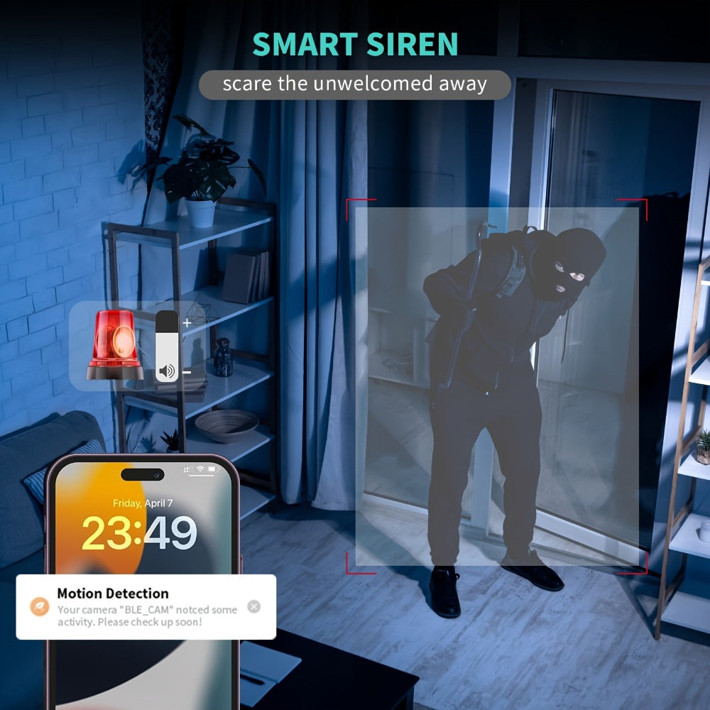 Indoor Security Camera 4MP Dual-Band WiFi Model with 360° Rotation, Night Vision and Two-Way Audio