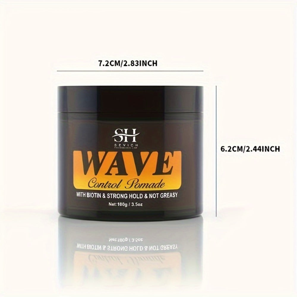Wave Pomade Set for Men Strong Hold 360 Waves — Glycerin Formula Silky Shine, 4-Piece or 5-Piece Bundle with Silky Durag & Wave Brush, Deep Wave Pattern Hair Styling Kit, 100g