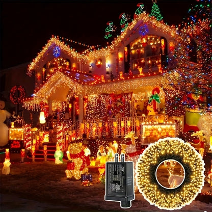 1000 LED 328ft Fairy String Lights Outdoor - Warm White Twinkle Gypsophila Style, 8 Modes, Flexible Wire for Garden, Patio, Backyard, Wedding, Party, Christmas & Bedroom Decoration