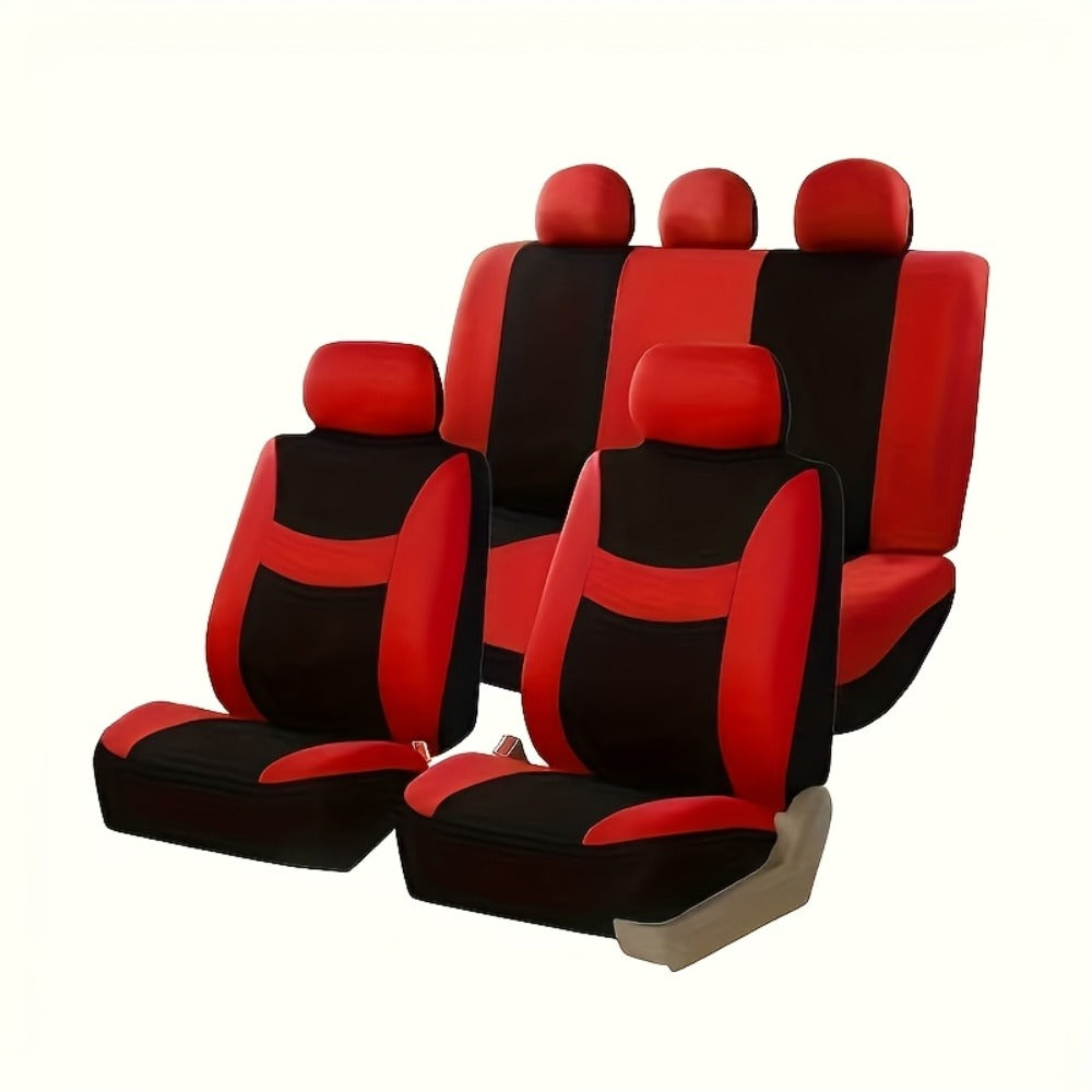 Car Seat Covers 5-Seat Full Set – Thickened Breathable Fabric, Dust-Proof Wear-Resistant, All-Season Universal Fit, 10 Colors for Sedan SUV Truck