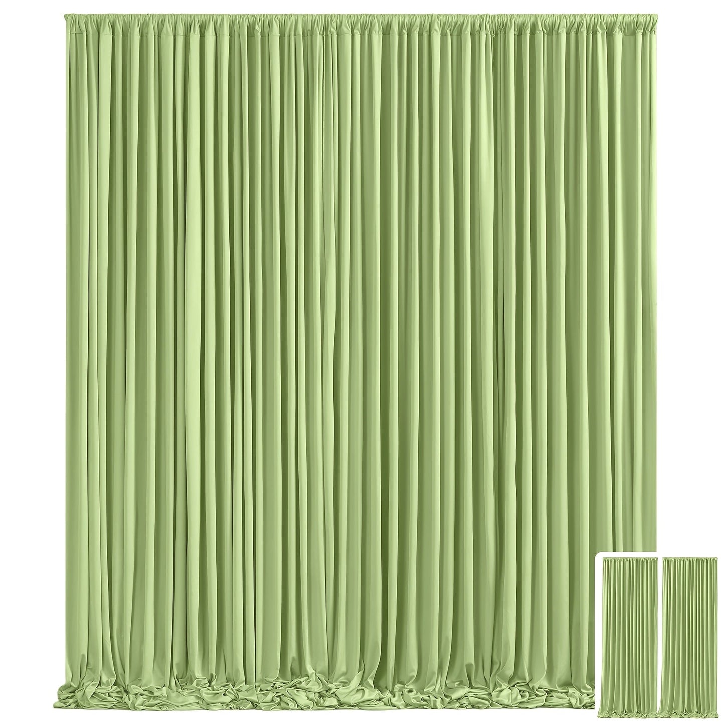 Two-Panel Photography Backdrop Curtain Set in 16 Colors with 59 x 85-Inch Panels and Pole Pockets