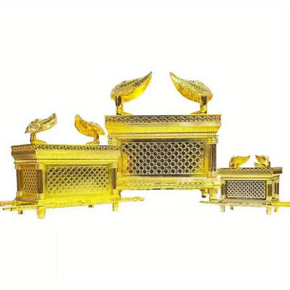 Ark of the Covenant Tabletop Figurine in Medium or Large Sizes with One- or Two-Piece Gold-Tone Options