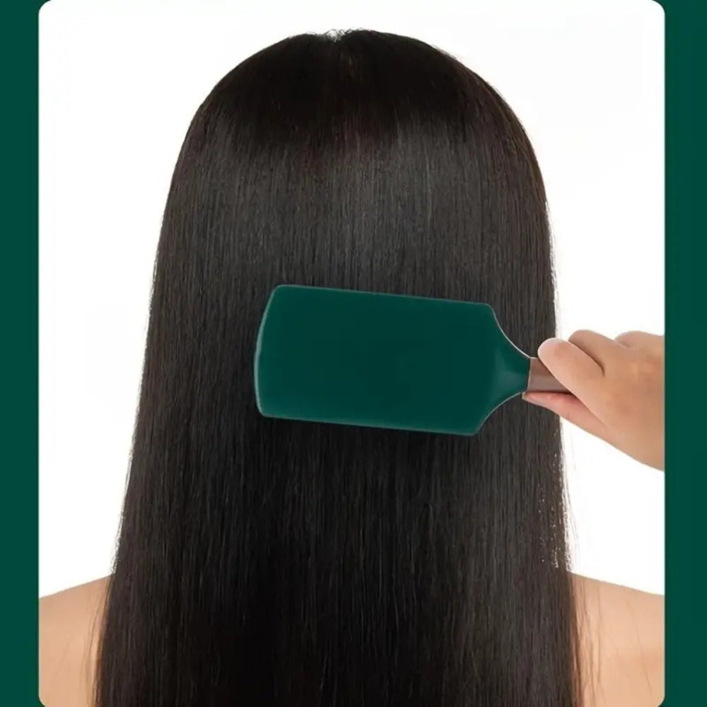 Hair Accessories Five-Piece Green Brush and Comb Set with Cushion Brush, Pick and Styling Tools