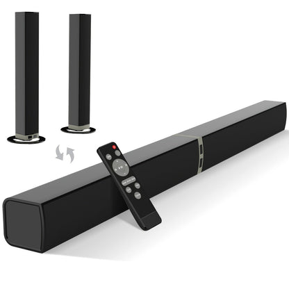2-in-1 Separable TV Soundbar with Subwoofer – Surround Home Theater Sound Bar for Smart TV, ARC, Optical & AUX Connection, DSP Technology, Infrared Remote Control, Wireless Speaker System