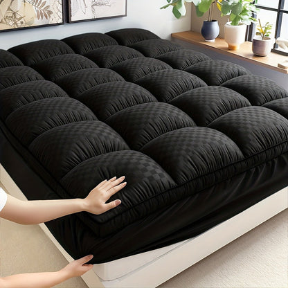 Deep-Pocket Quilted Mattress Topper in Blue, White, Grey or Black with Twin through King Sizes