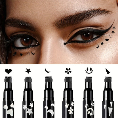Waterproof Eyeliner Pen Set 6pcs Double-Ended Liquid Eyeliner Kit – Smudge-Proof, Oil-Proof, Long-Lasting Precision Eye Liner Pencil for Women, All-Day Wear, Cat Eye, Holiday Makeup Gift Set