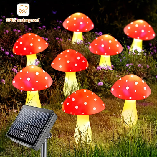 Solar Mushroom Garden Lights Outdoor 8 LED 8 Modes