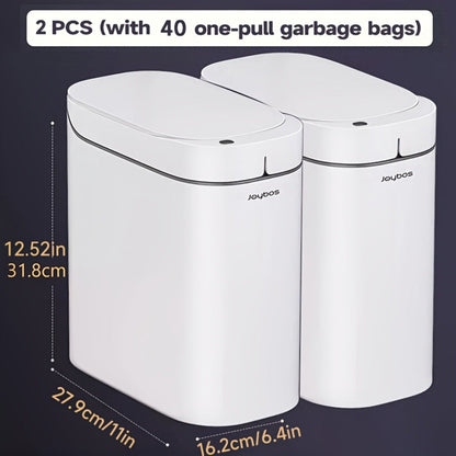 Sensor Trash Can Self-Emptying 3.8 Gallon with Drawstring Bags - Hands Free Infrared Smart for Home Cooking, Dining and Outdoor Meals