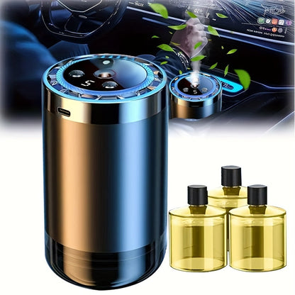 Car Diffuser Machine with 8.79oz Large Essential Oil Refill – Adjustable Scent Strength & Odor Eliminator | Ocean Perfume & Cologne Bundle Options | Long-Lasting Car Freshness | Auto Aromatherapy Gift