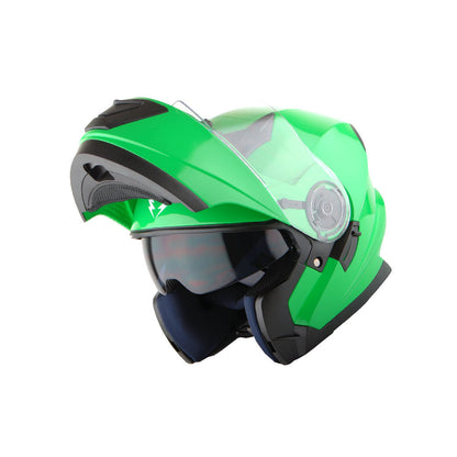 Motorcycle Modular Full Face Helmet Flip Up Dual Visor Sun Shield with Optional LED Tail Light 3 Modes Removable Washable Interior, Multiple Colors S M L XL — Modular901