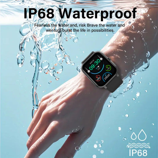 Smart Watch 1.83-Inch Full Touch Display with Bluetooth 5.2 Calling and Three Silicone Band Colors