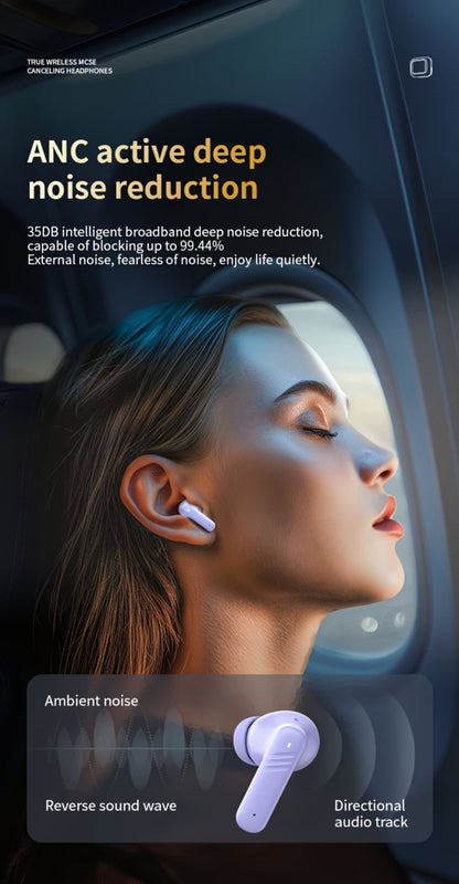 Wireless Earbuds Bluetooth 5.4 with ANC and ENC, LED Touchscreen Case and 48-Hour Playtime