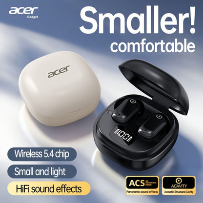Acer OHR501 Dolby Surround Sound Wireless Earbuds Bluetooth 5.4 Semi-In-Ear TWS Intelligent Noise Cancellation Fingerprint Touch Control Ultra-Low Latency Type-C Fast Charging 8 Colors