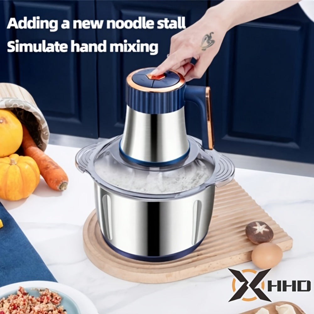 Electric Food Chopper with Top-Motor Design and 2L, 3L or 5L Bowls in Blue or Green Options