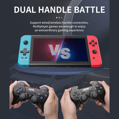 Handheld Game Console Powkiddy X70 with 7-Inch IPS HD, 1024x600 resolution, 32GB or 128GB Options, 3500mAh Battery, Mini HDMI