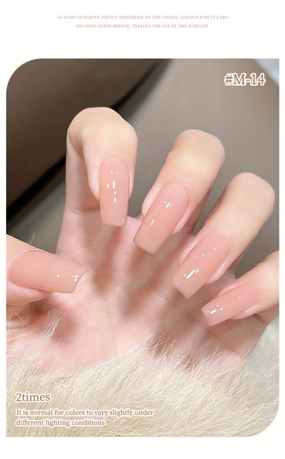 Gel Nail Polish 6-Piece 15ml Jelly Set with Glass Finish in Shades M14, M16, M17, M18, M19 and M20