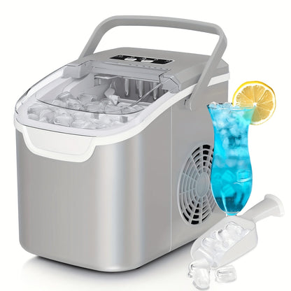 Countertop Ice Maker with 26 lb Bullet or 35 lb Nugget Ice Options, Basket, Scoop and Four Colors