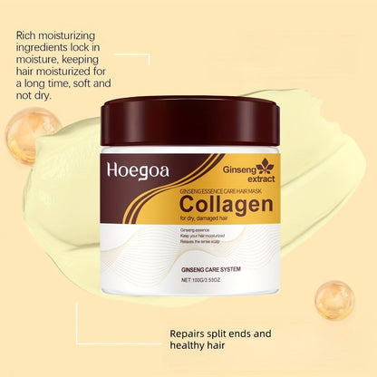 Three-Piece HOGOGO Collagen Hair Care Set with Jar, Pump Container and Included Massage Brush