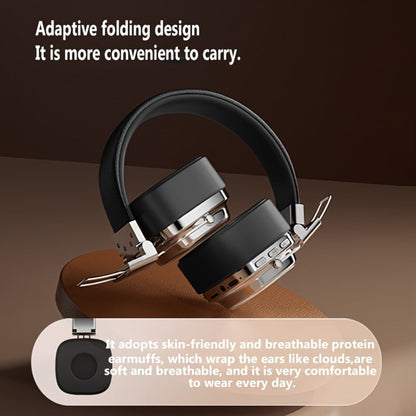 Semi-Open Over-Ear Wireless Headphones 12H Battery with Microphone, Wired & Wireless Dual Mode Retractable Cable Type-C Charging, for Gym Gaming Compatible with iOS Android Computer Laptop