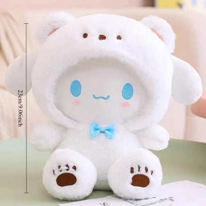 Plush Toy – Big-Eared Puppy Character Doll in White, Blue Jade or Pudding Color Styles for Collecting