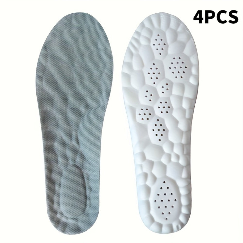 Two-Pair Cushion Shoe Insoles in Black or Gray with 12 EU35-46 Color-and-Size Options Pictured