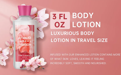 Bath and Body Gift Set in Cherry Blossom, Lavender Vanilla, Vanilla Coconut or Lotion and Mist Options