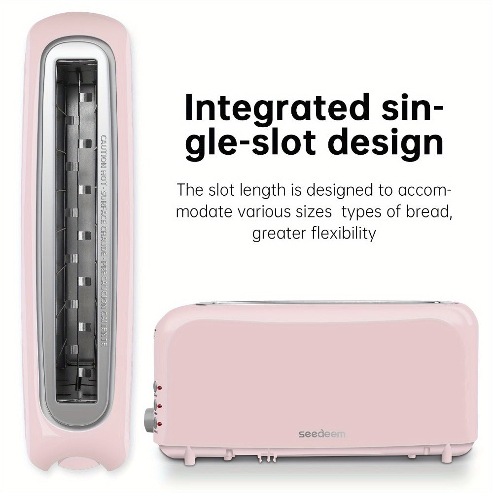 Slim Toaster 2-Slice – SEEDEEM 6-Setting Shade Control, Cancel, Reheat & Defrost, Removable Crumb Tray, 750W Compact Fits-Anywhere Design for Bread, Waffles & Bagels, 6 Colors Available