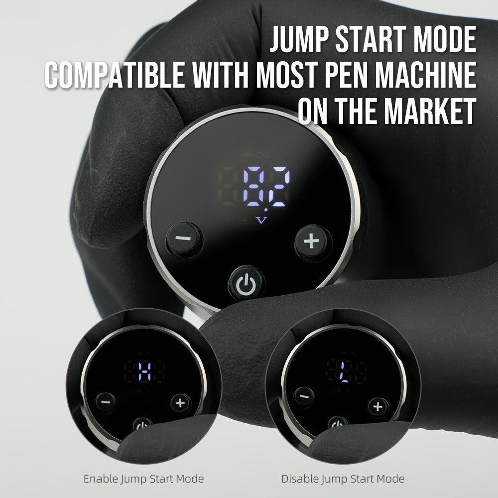MC-W1 Rechargeable RCA Tattoo Power Supply with LED Display in Golden, Black, Red or Silvery