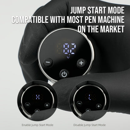 MC-W1 Rechargeable RCA Tattoo Power Supply with LED Display in Golden, Black, Red or Silvery