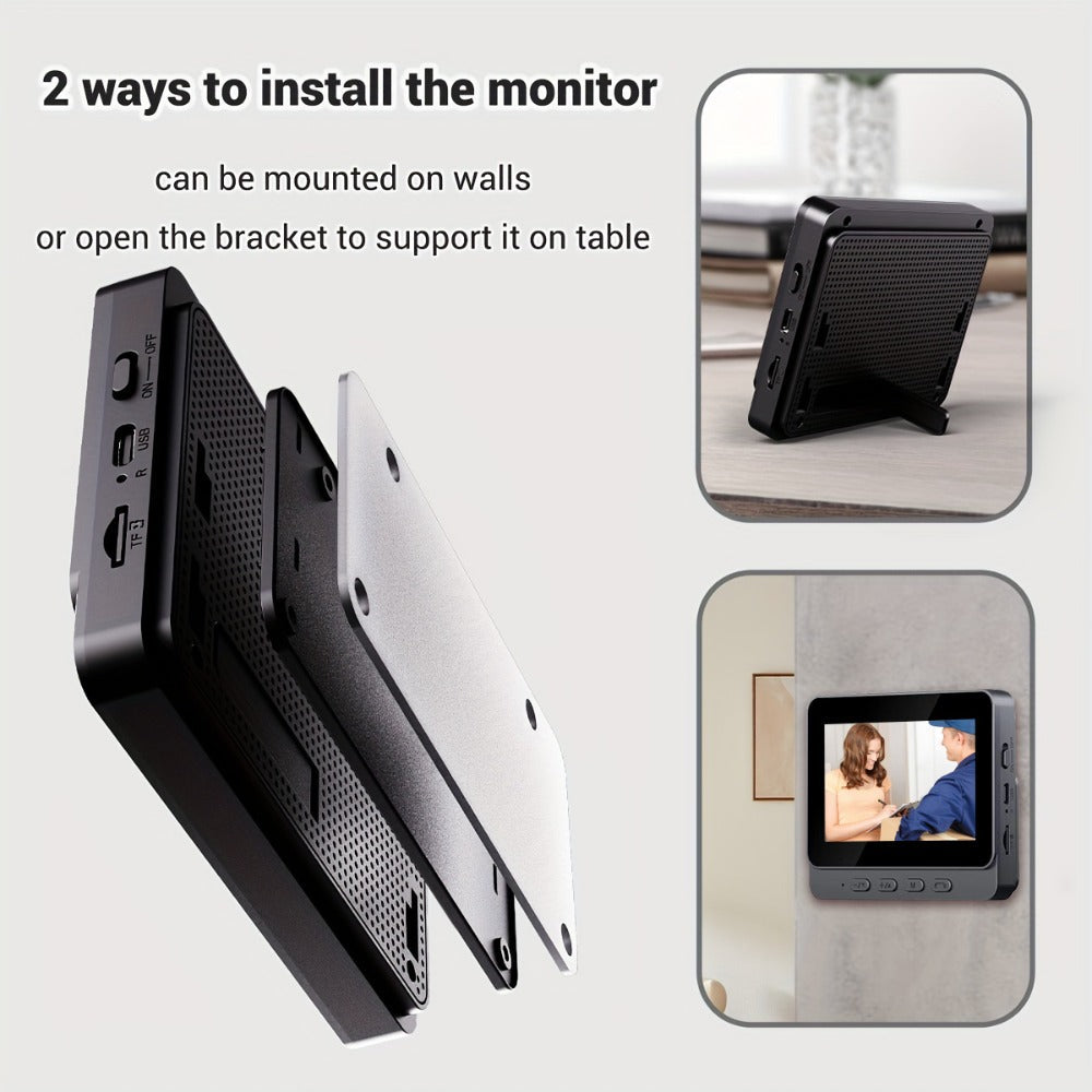 Wireless Video Doorbell Camera No WiFi No App Required 4.3-inch IPS Monitor 960P Night Vision for an Everyday Personal Care Routine