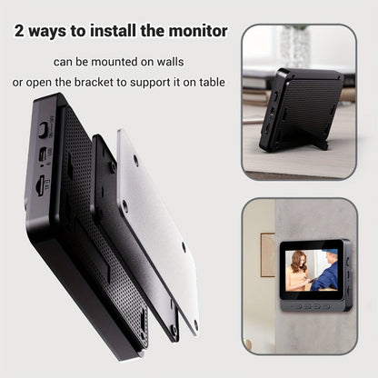 Wireless Video Doorbell Camera No WiFi No App Required 4.3-inch IPS Monitor 960P Night Vision for an Everyday Personal Care Routine