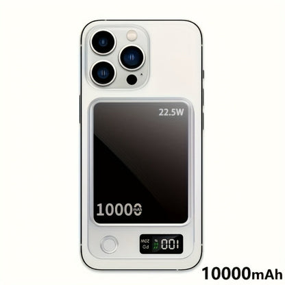 10000mAh Slim Magnetic Power Bank with 22.5W Marking, USB-C Connection and Two Color Options