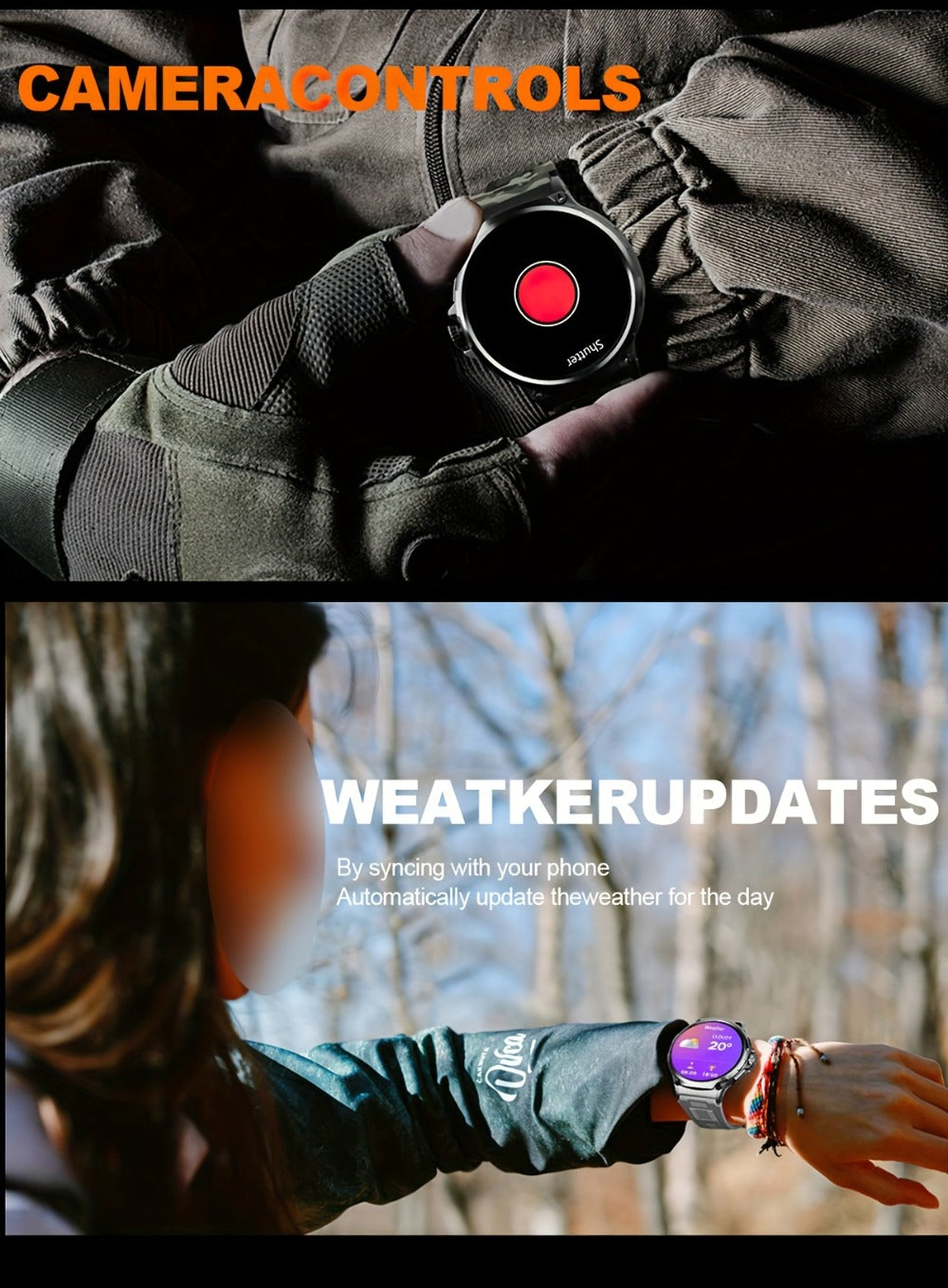Smart Watch 1.85-Inch Round Display with 710mAh Battery, Wireless Calling and Silver or Black Band